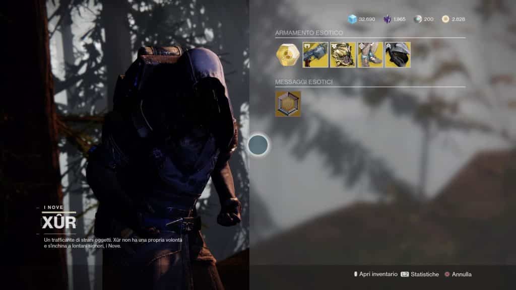 Destiny 2: guida alla location di Xur e alle esotiche della settimana (9-13 aprile)