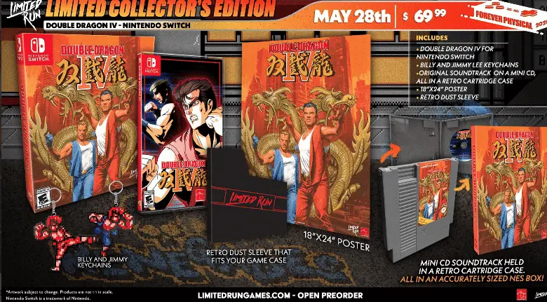 Limited Run annuncia due versioni limited di Double Dragon
