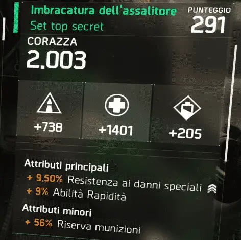 The Division: guida build Assalitore Top Secret