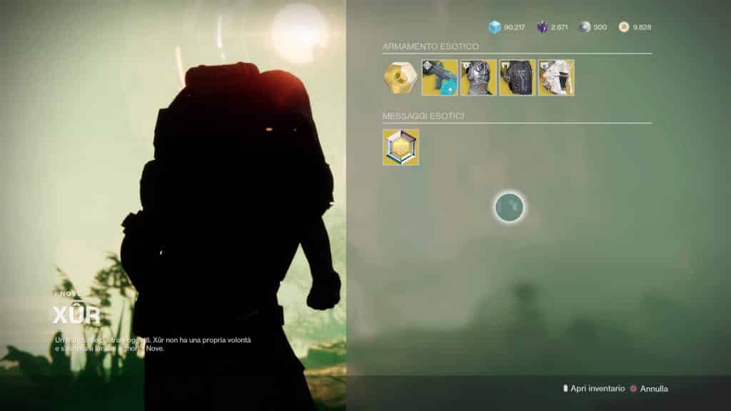 Destiny 2: guida alla location di Xur e alle esotiche della settimana (14-18 maggio)