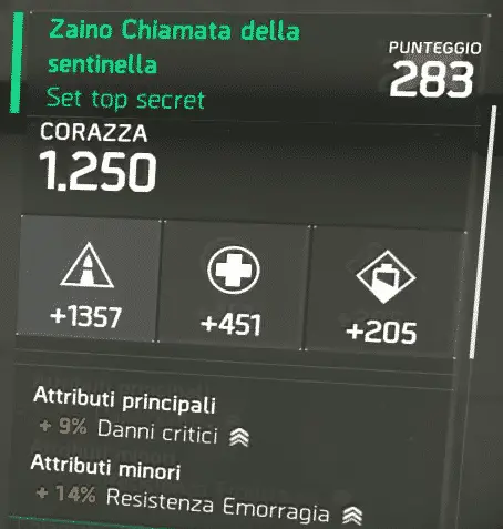 zaino sentinella