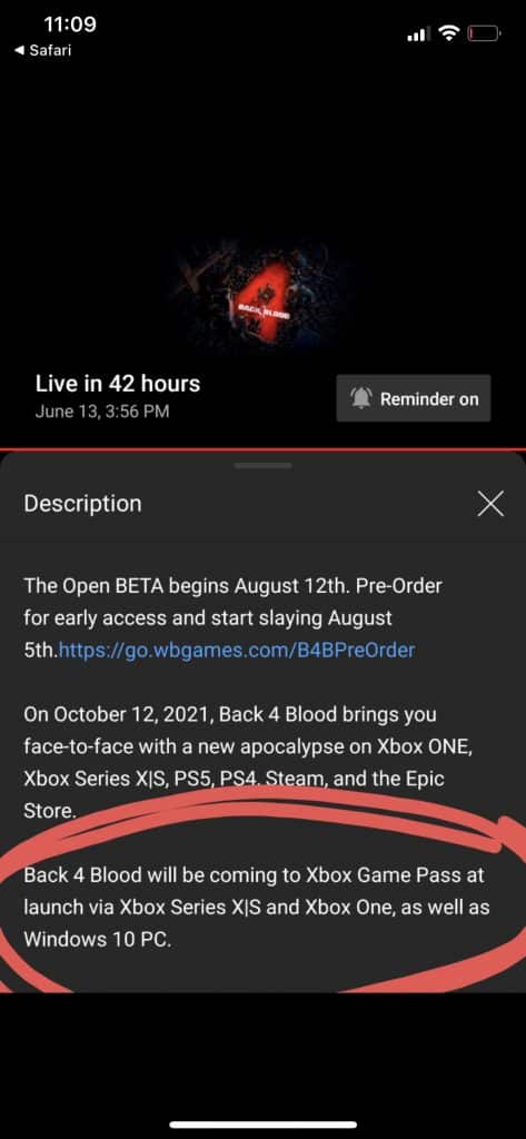 Back 4 Blood forse sarà disponibile su Game Pass dal day one?