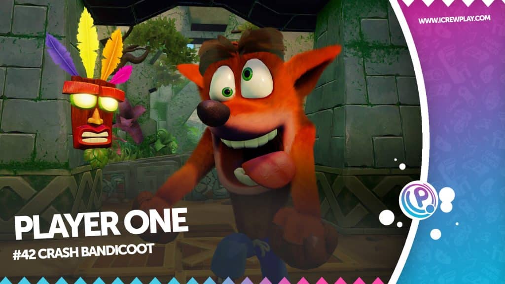 Player one: #42 crash bandicoot