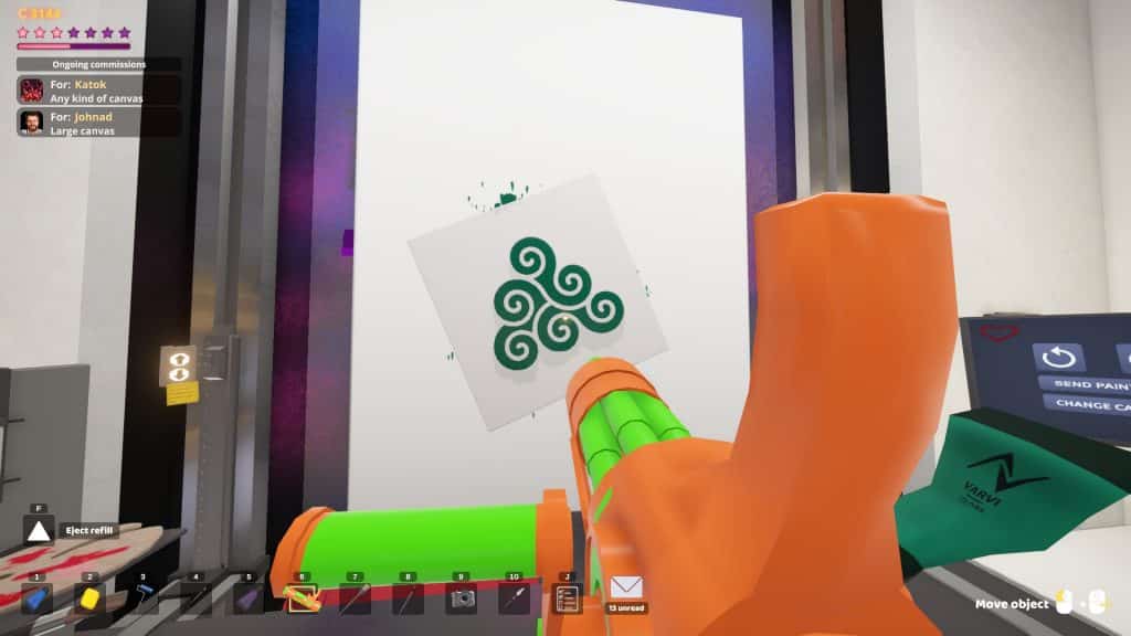 SuchArt: Genius Artist Simulator cannone spara vernice