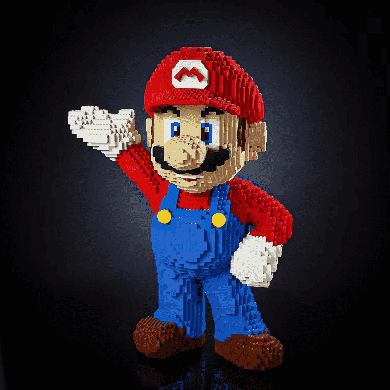 Lego super mario: ecco l'idraulico rosso a cubetti!