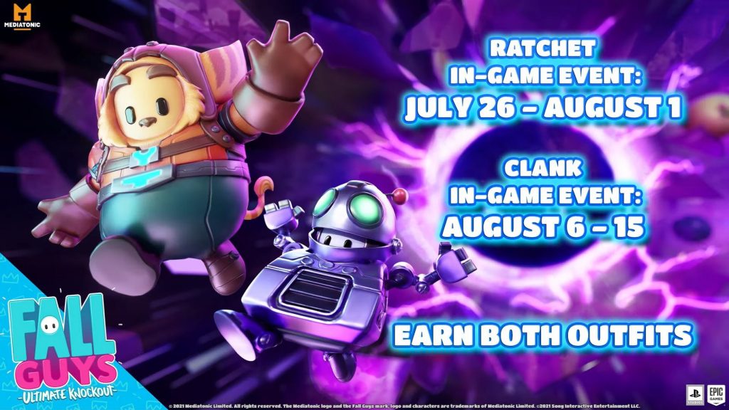 Fall guys: dal 26 luglio arrivano ratchet e clank!