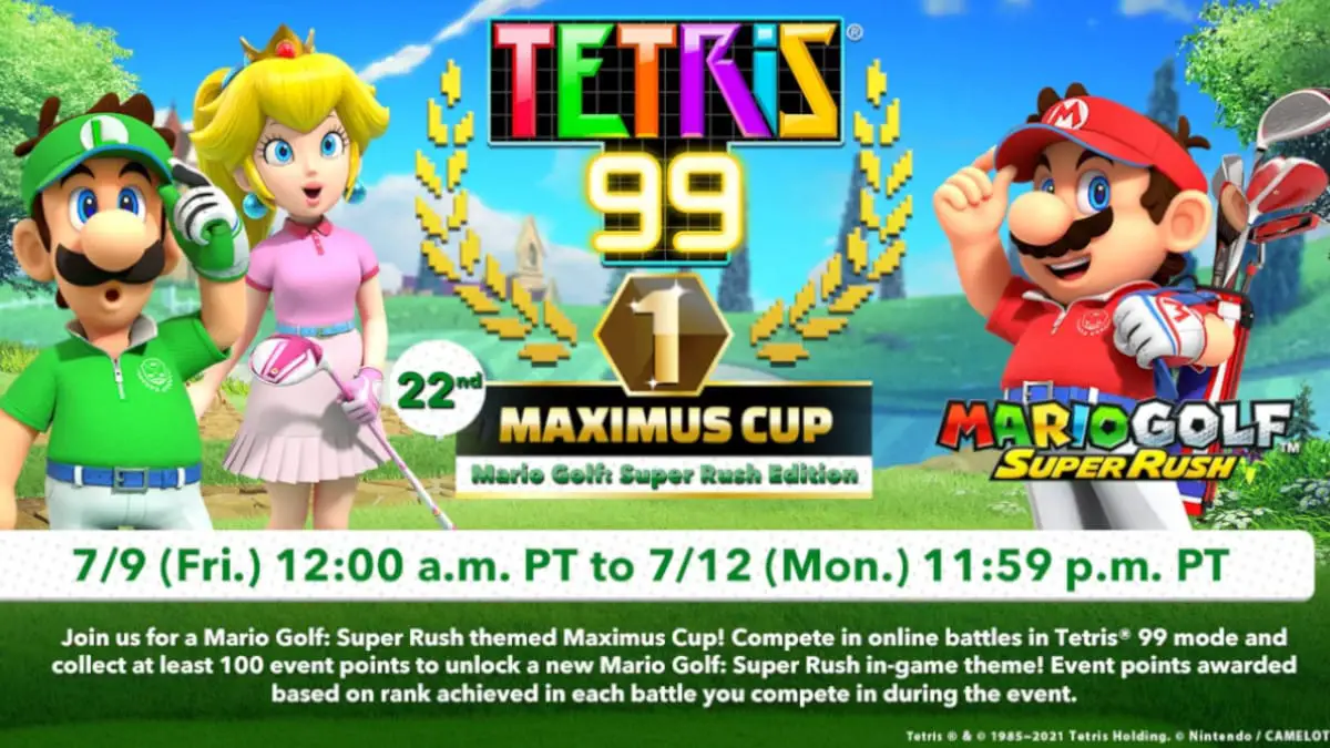 Tetris 99 mario golf super rush