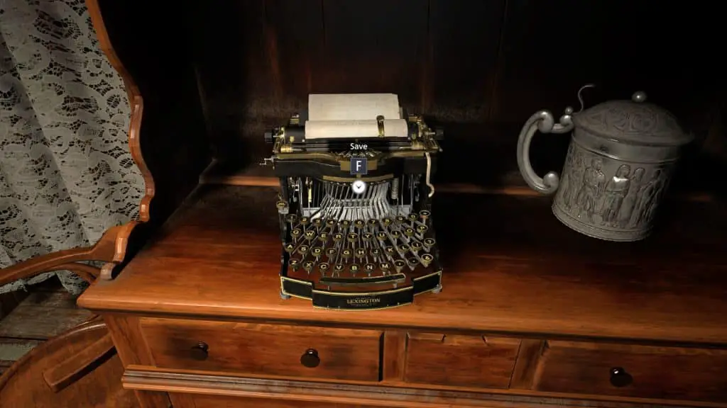 resident evil macchina da scrivere