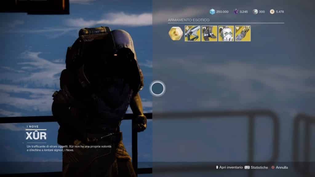 Destiny 2: guida alla location di Xur e alle esotiche della settimana (30 luglio-3 agosto)