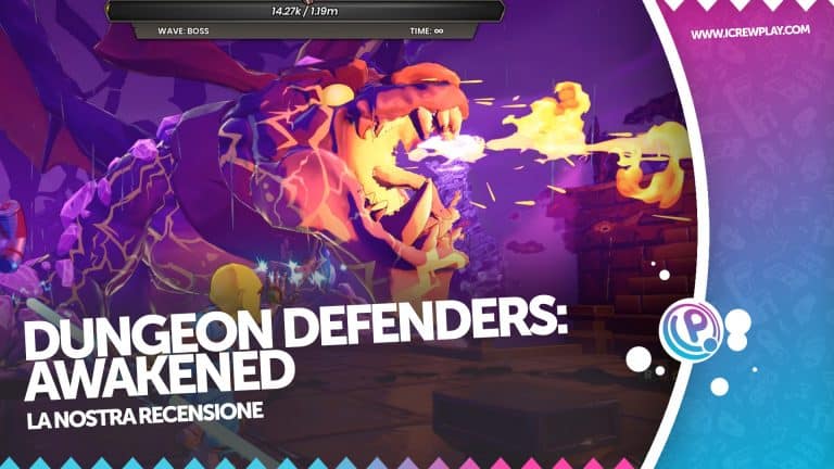 Dungeon defenders: awakened, cinque eroi, alcuni cristalli, nemici a perdita d'occhio