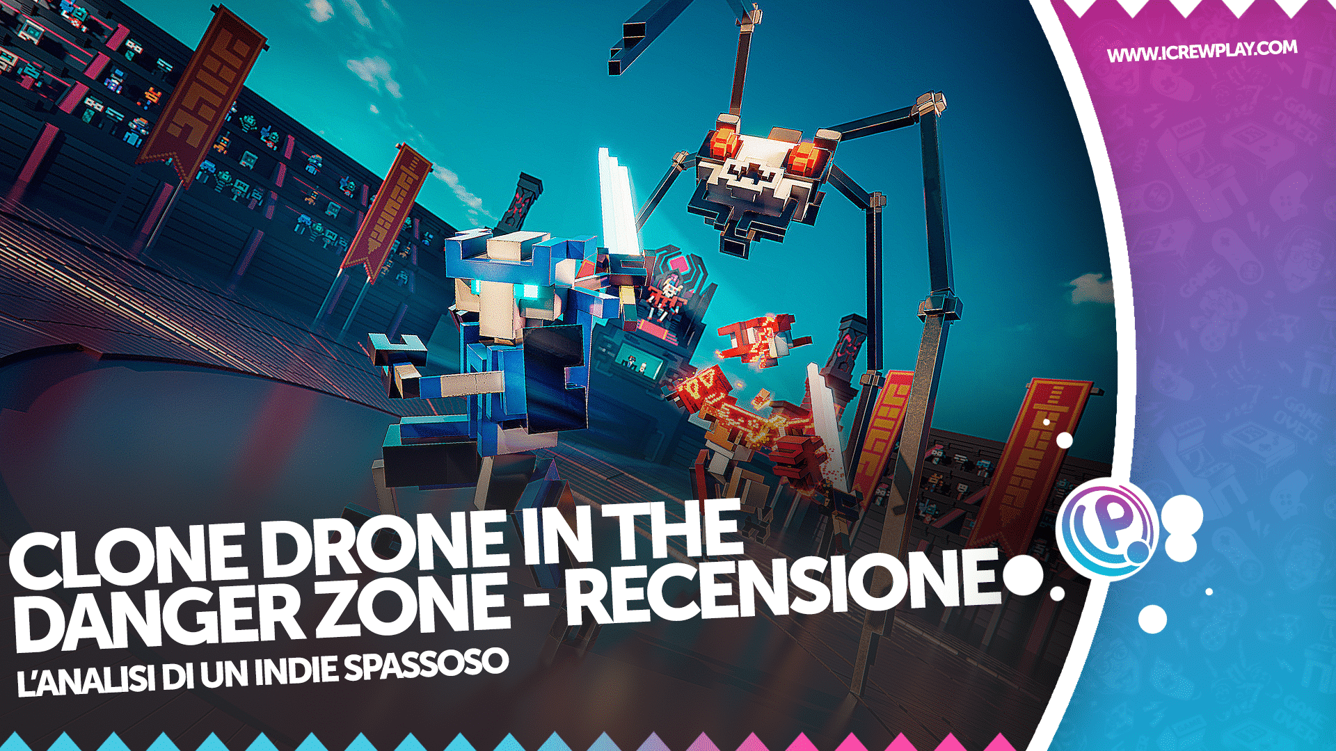 Clone Drone in the Danger Zone, Clone Drone in the Danger Zone Recensione, Clone Drone in the Danger Zone Review, Clone Drone Gameplay, Clone Drone Danger Zone Trailer