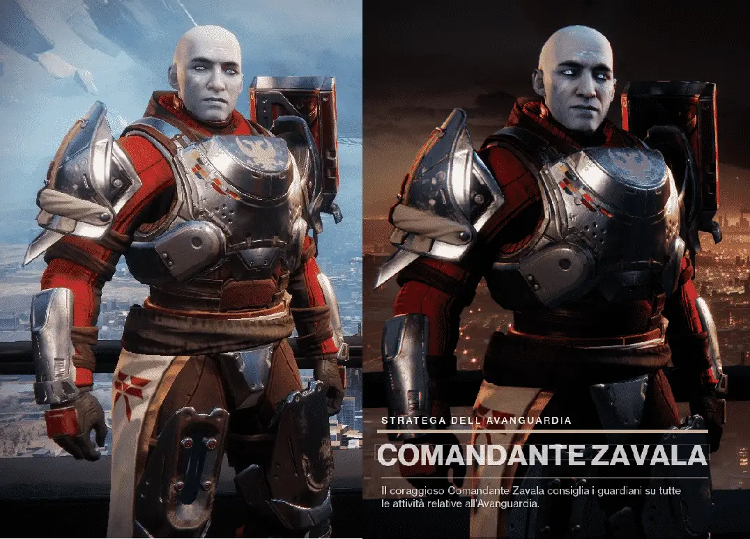 Destiny 2 Zavala cambiato