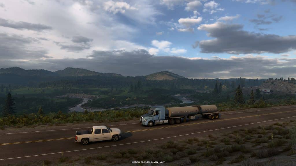 american truck simulator wyoming screen