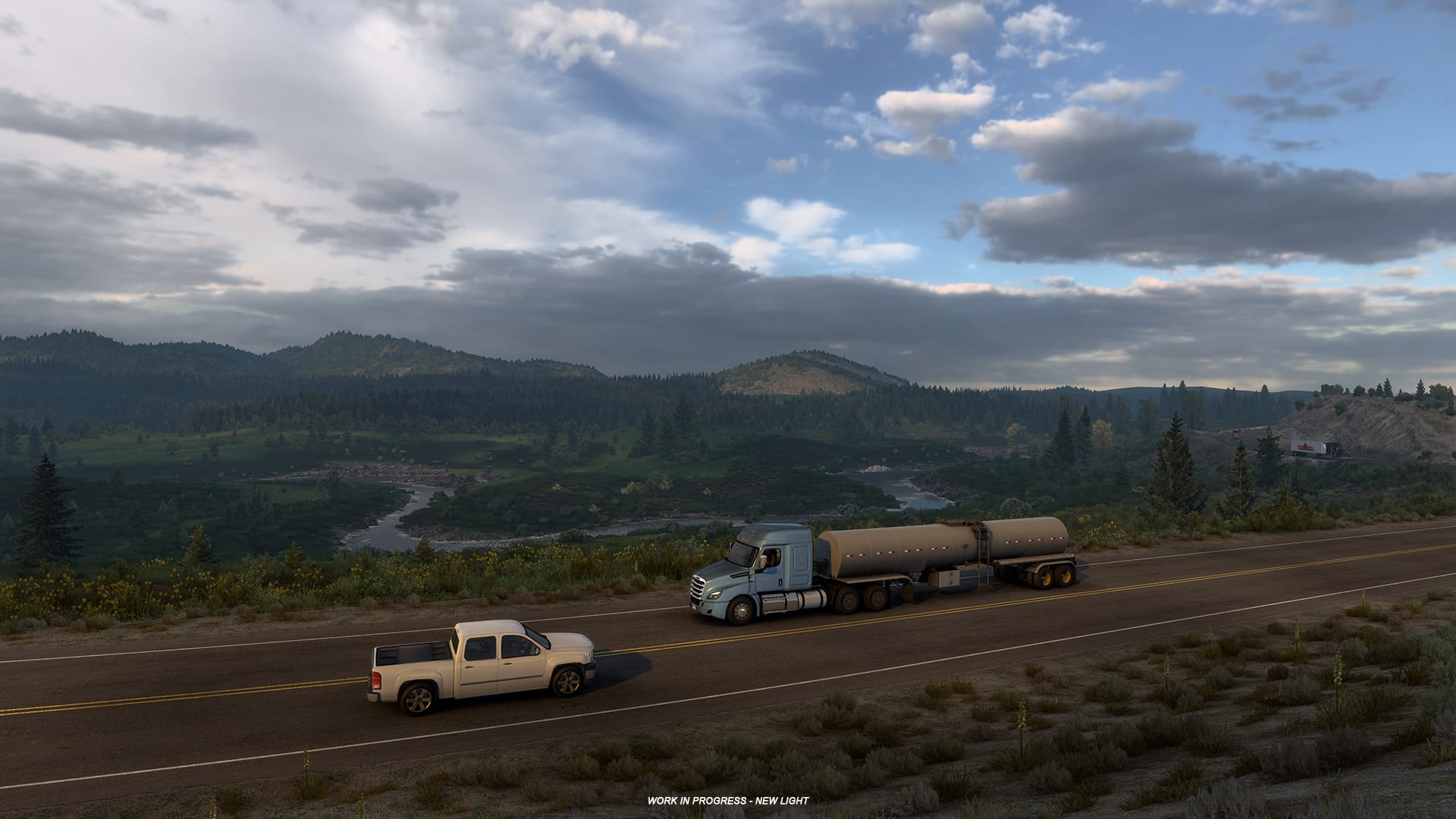 Paesaggio di american truck simulator