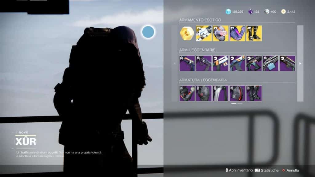 Destiny 2: guida alla location di Xur e alle esotiche della settimana (27-31 agosto)