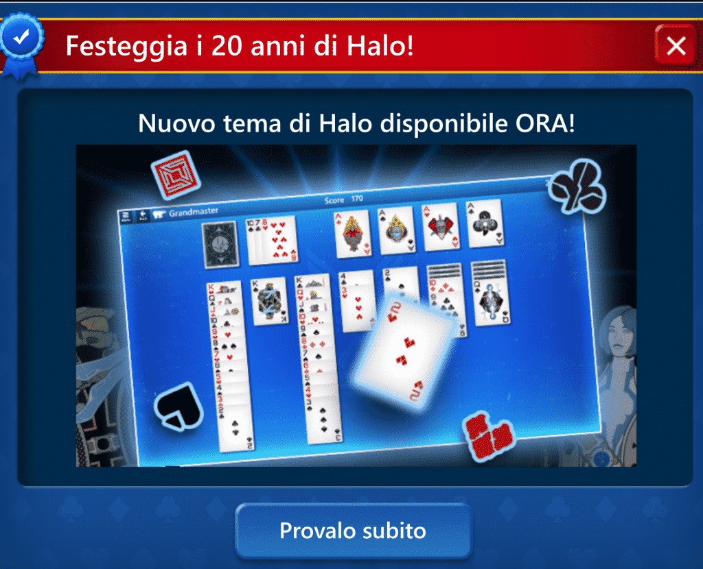 Microsoft solitaire collection ora disponibile il tema dedicato a halo