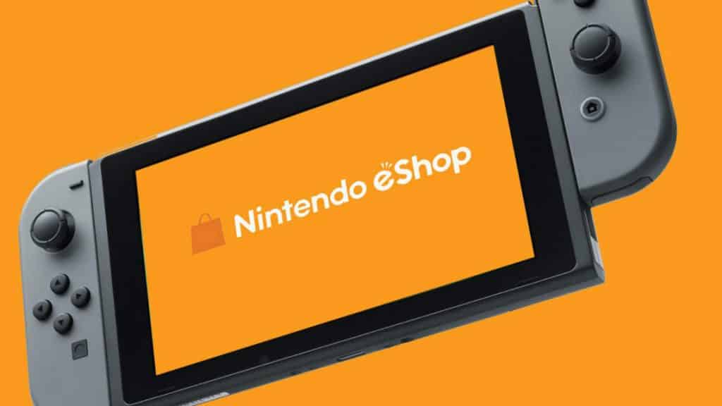 Nintendo switch con logo eshop