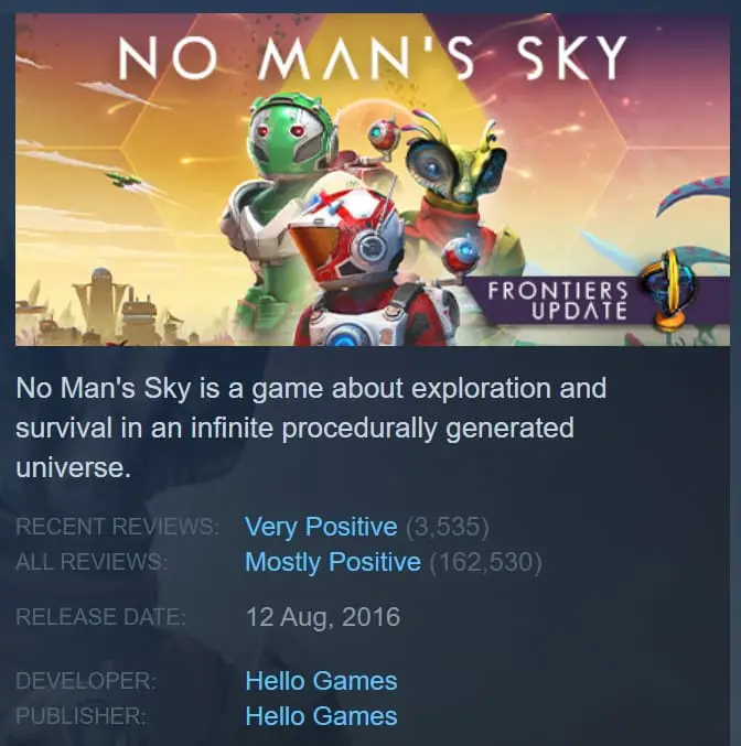No Man's Sky dopo 5 anni finalmente conquista i player 1