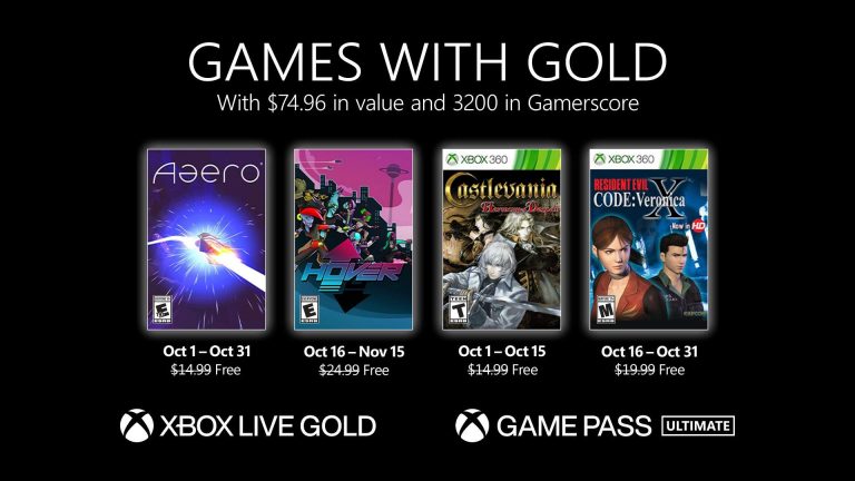 Xbox live gold, svelati i giochi gratis di ottobre 2021