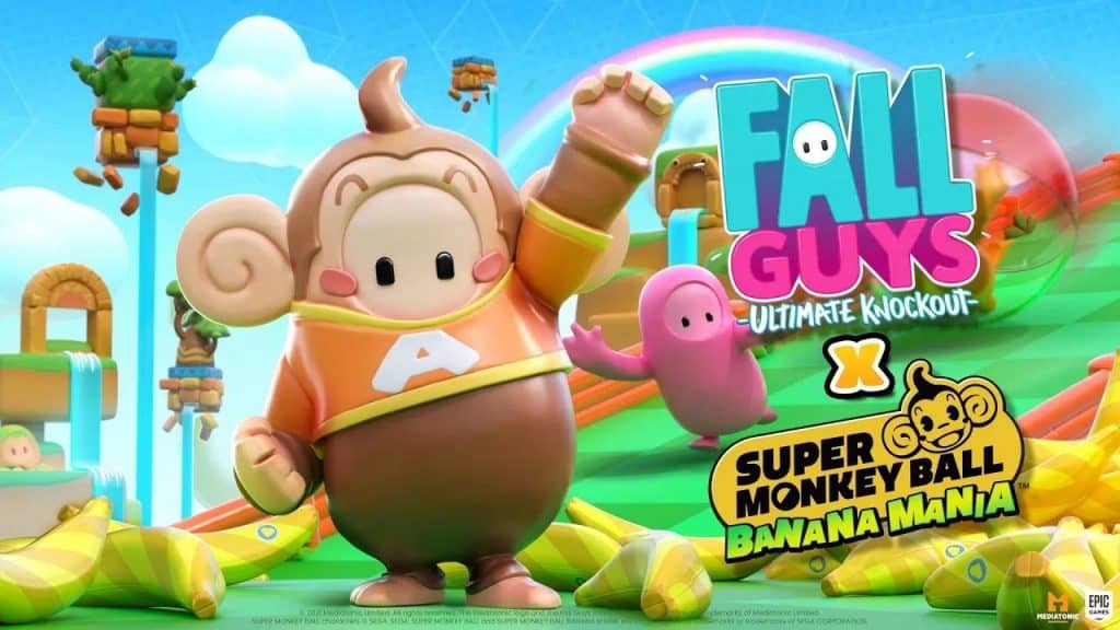 Fall guys collaborazione super monkey ball