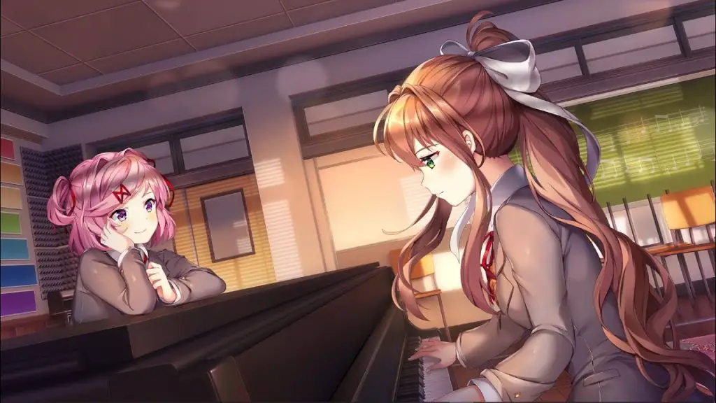 doki doki literature club plus natsuki monika