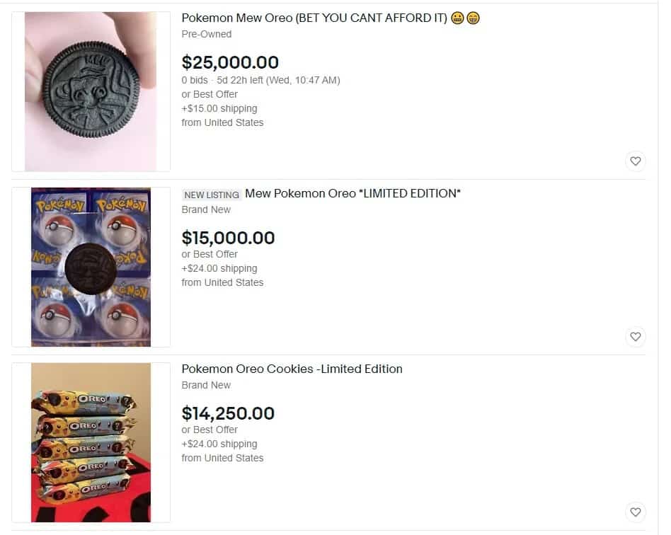 Pokémon Oreo eBay
