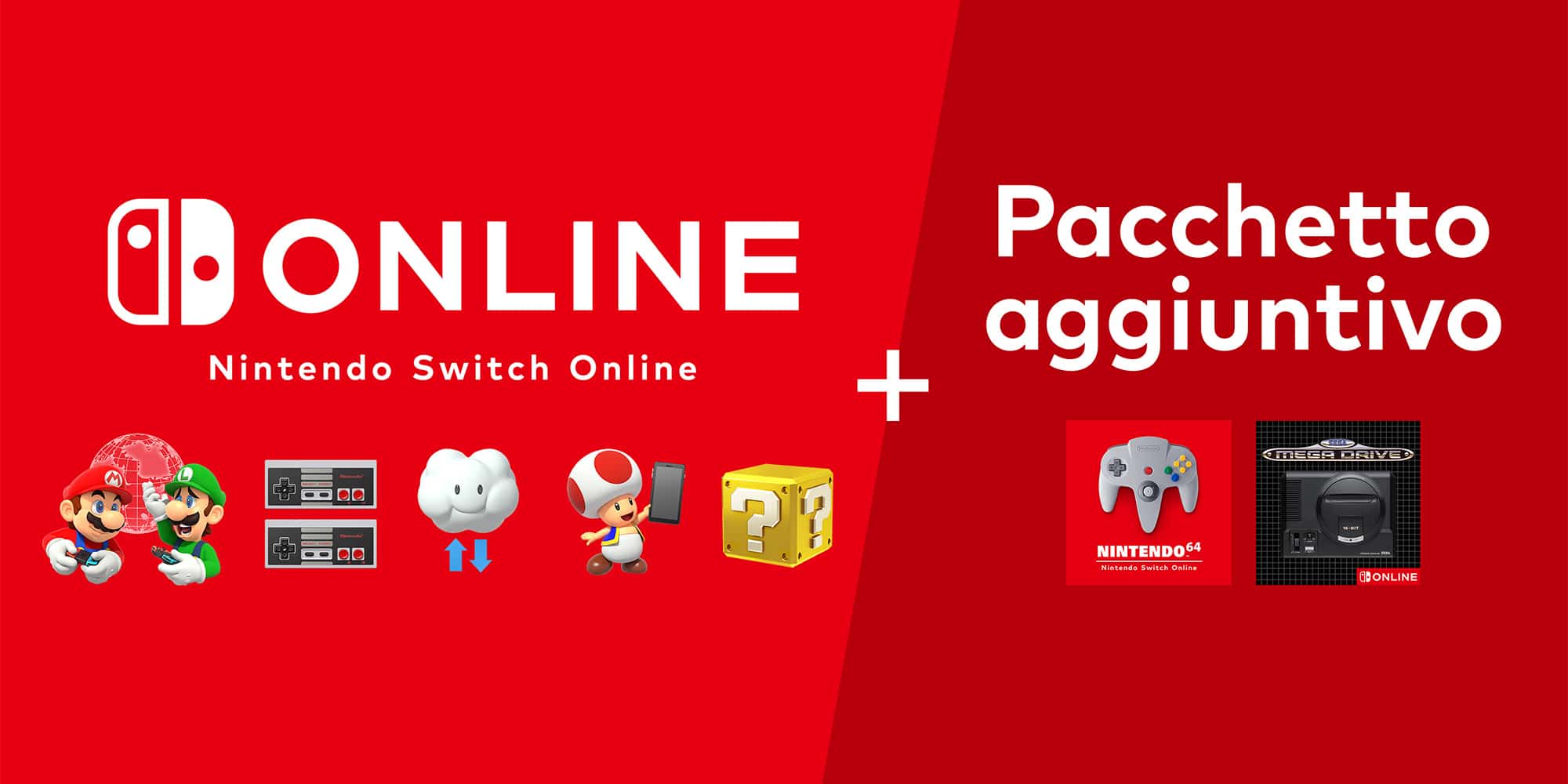 Nintendo Switch Online + Pacchetto aggiuntivo