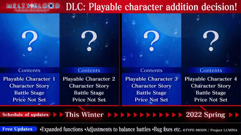 Melty Blood: Type Lumina - presentati i contenuti degli aggiornamenti futuri