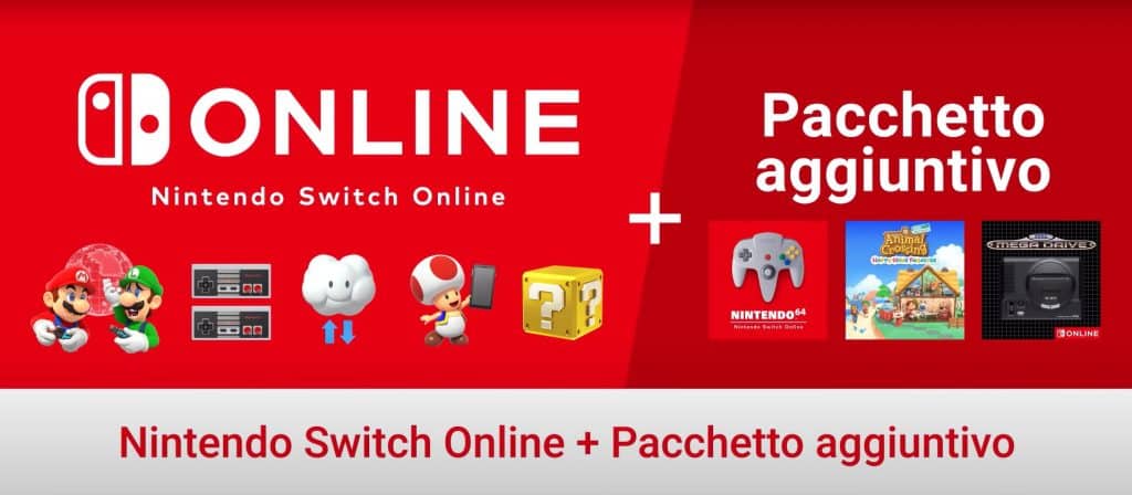 Nintendo switch online pacchetto aggiuntivo