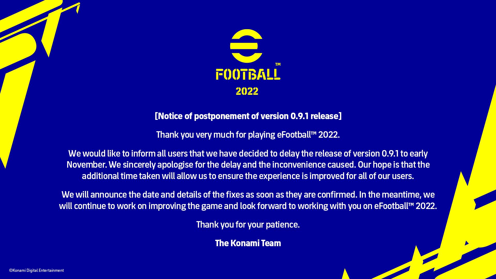 eFootball 2022 rinvio