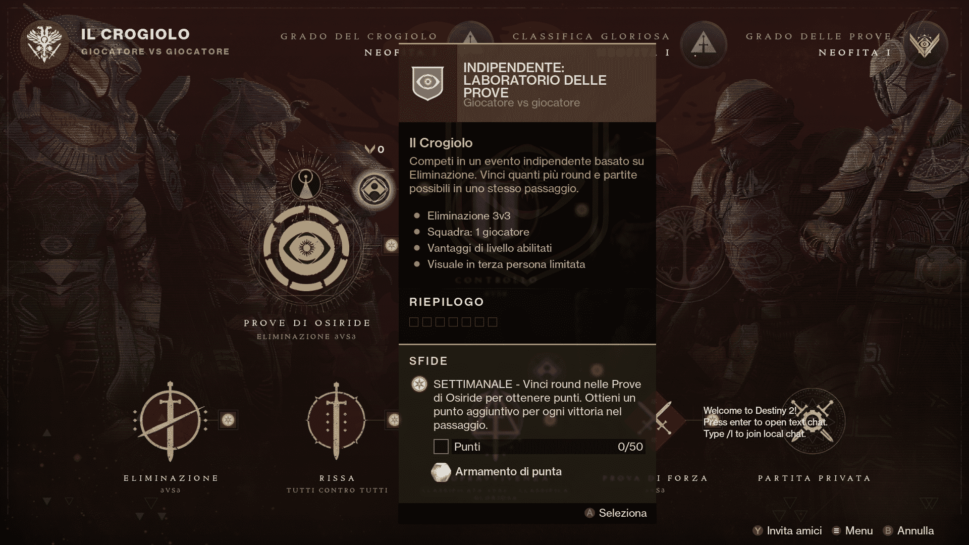 Destiny 2: il Settimanale tra i concorsi di Halloween e il Laboratorio delle Prove di Osiride