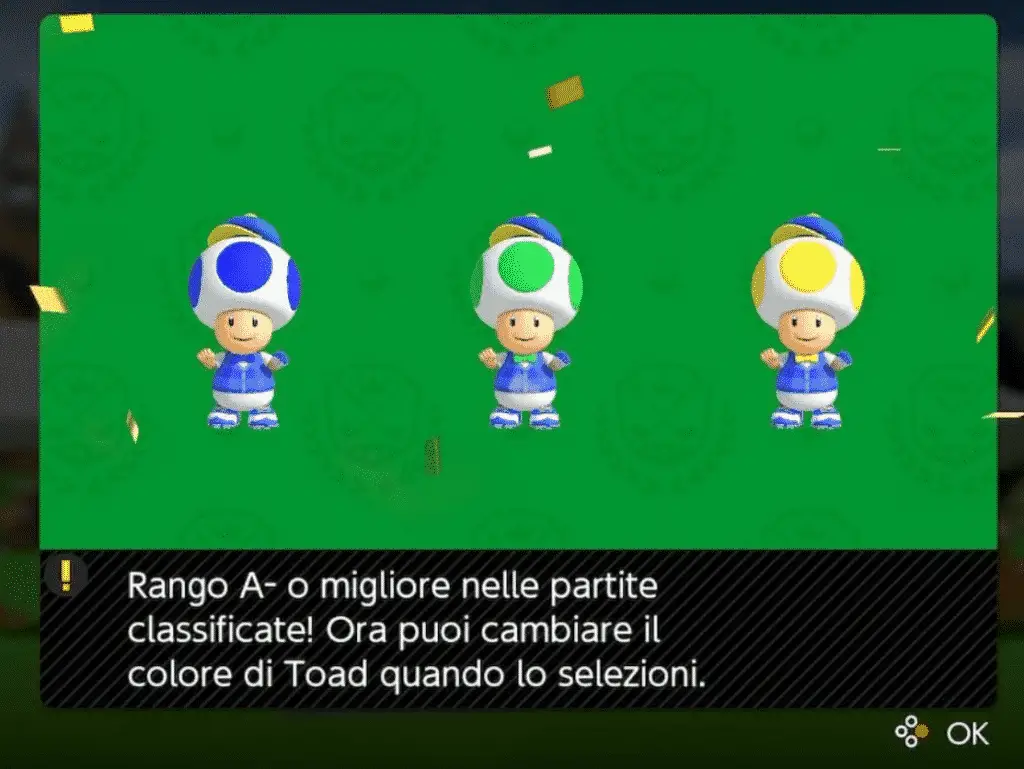 mario golf: super rush ricompensa ottobre