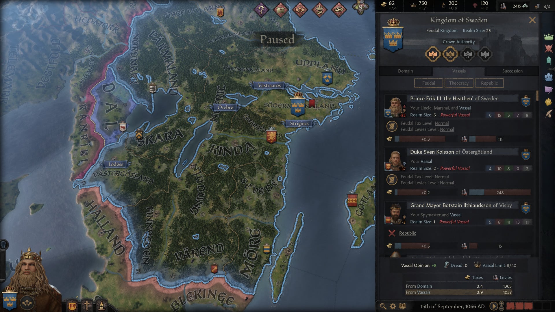 Crusader kings iii durante il gameplay