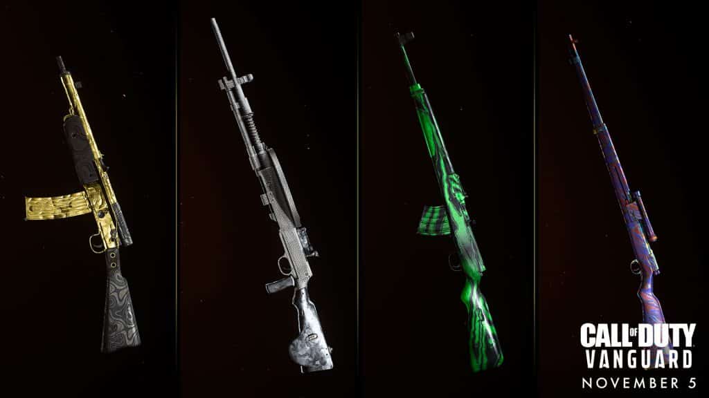 Call of Duty Vanguard mimetiche armi