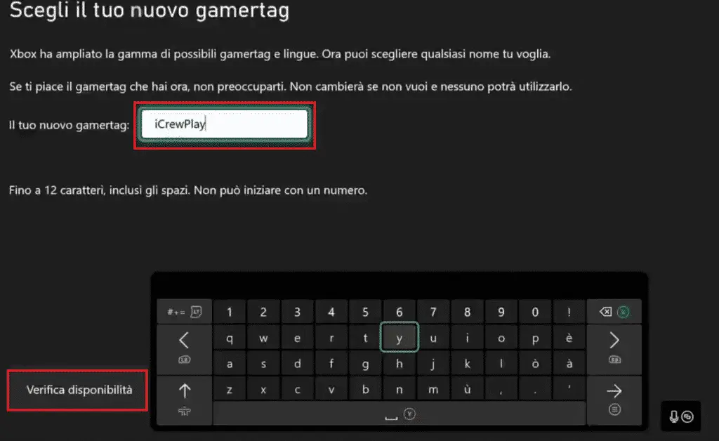 cambiare gamertag