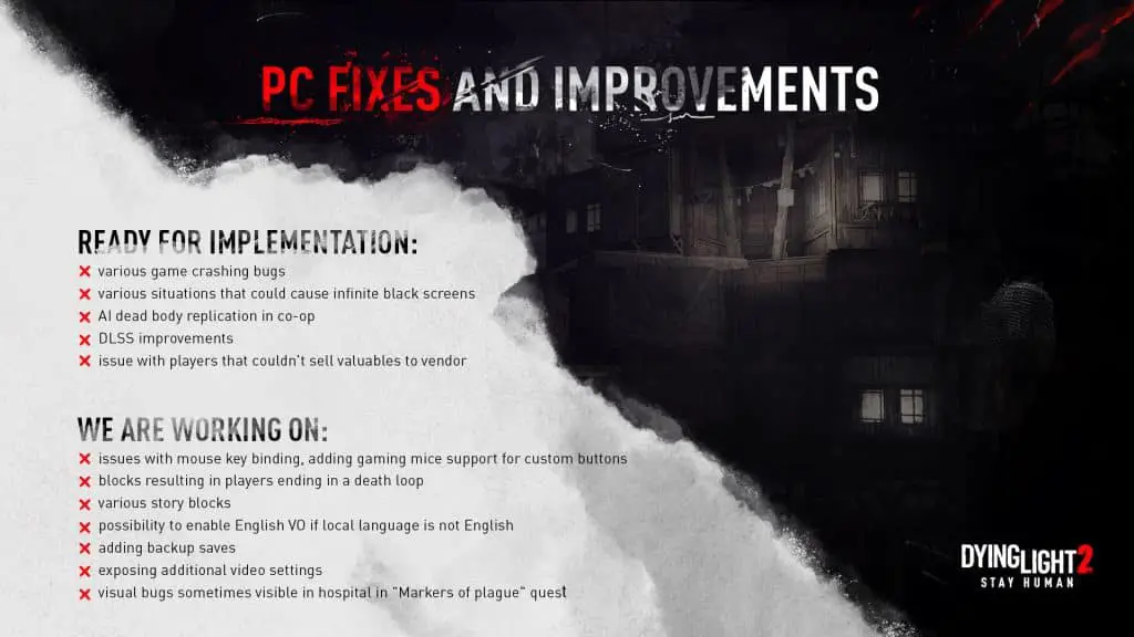 Dying Light 2 hotfix pc