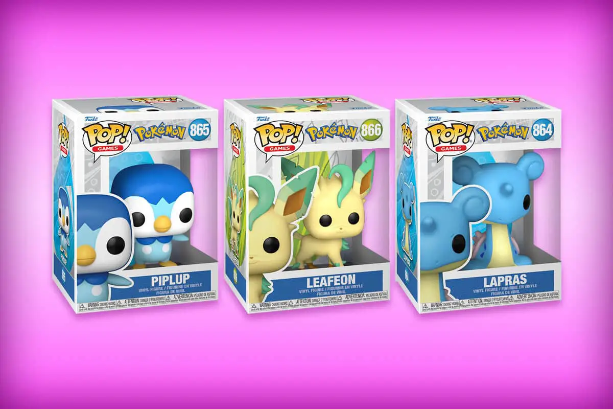 Pokémon: annunciati i Funko Pop! di Piplup, Leafeon e Lapras