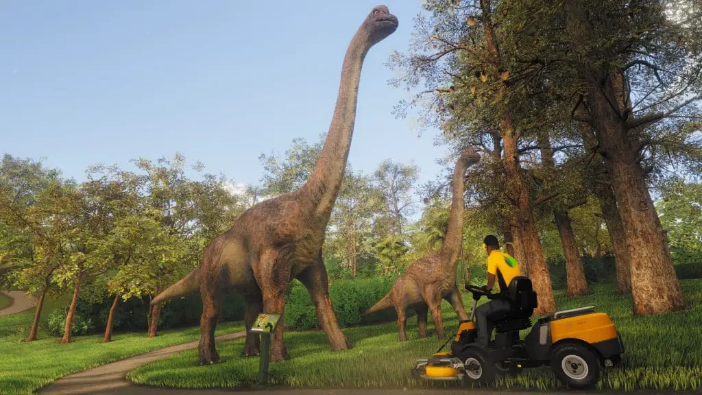 lawn mowing simulator dino safari