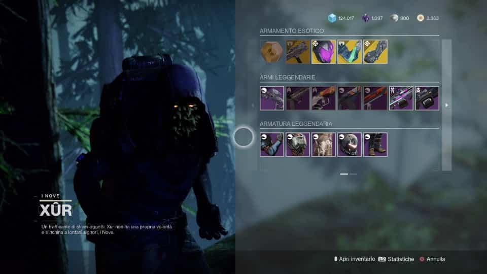 Destiny 2: guida alla location di Xur e alle esotiche della settimana (11-15 marzo)
