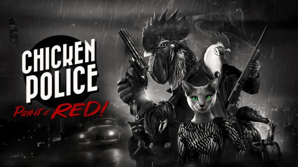 Chicken police paint it red!