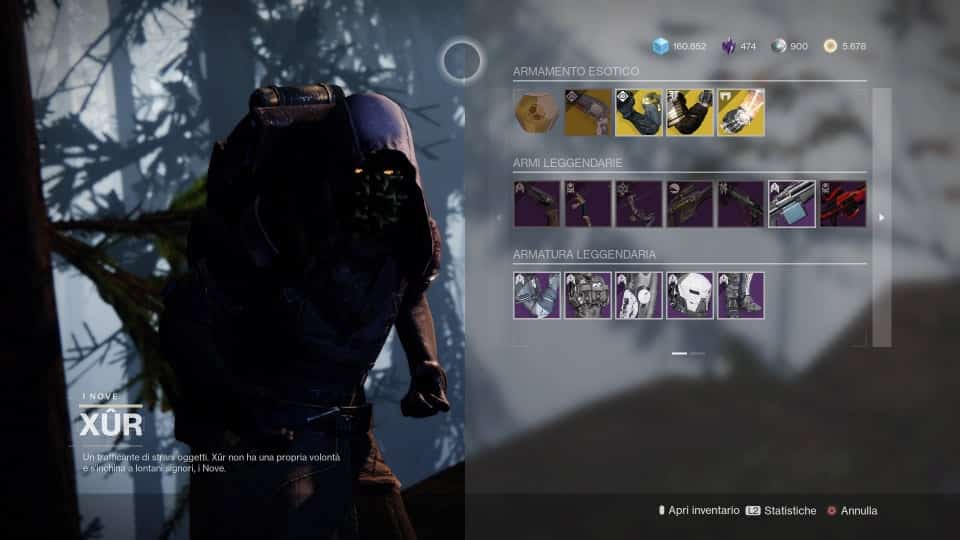 Destiny 2: guida alla location di Xur e alle esotiche della settimana (8-12 aprile)