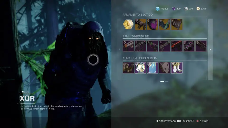 Destiny 2: guida alla location di Xur e alle esotiche della settimana (13-17 maggio)