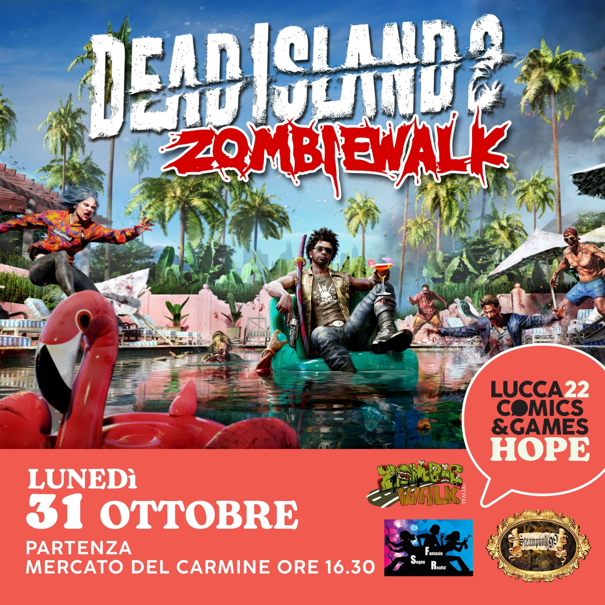 Partecipa alla Zombie Walk di Dead Island 2 al Lucca Comics