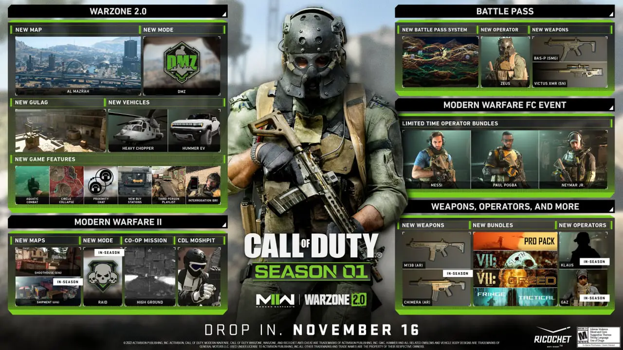 Call of Duty Modern Warfare 2: svelata la roadmap della prima season 10