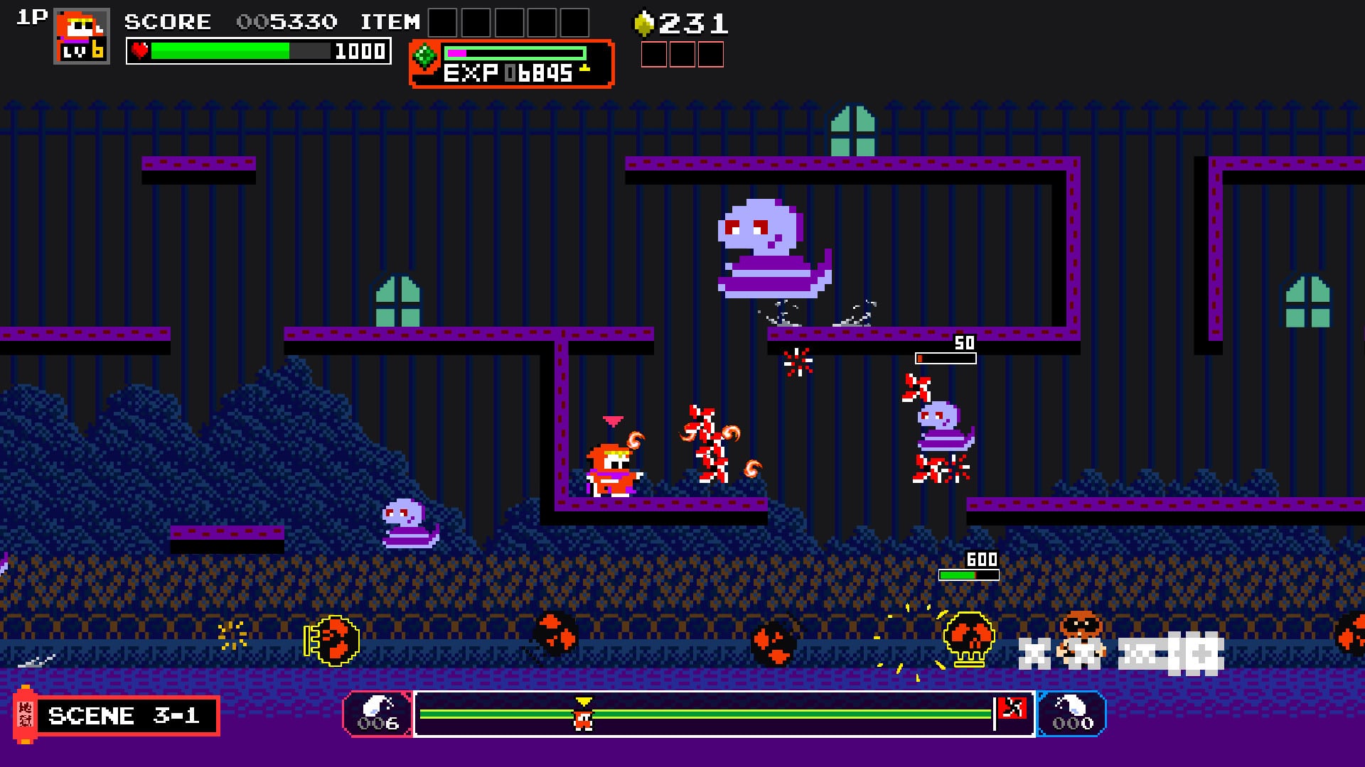 ninja jajamaru: the great yokai battle hell recensione