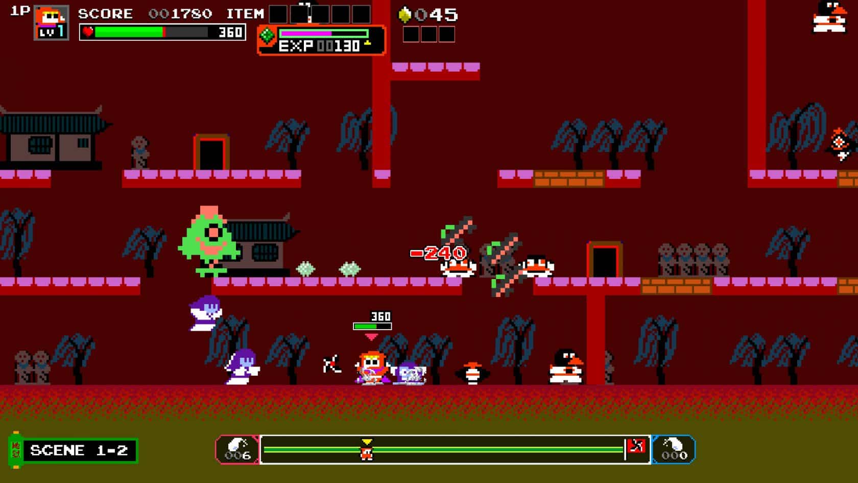 ninja jajamaru: the great yokai battle hell recensione