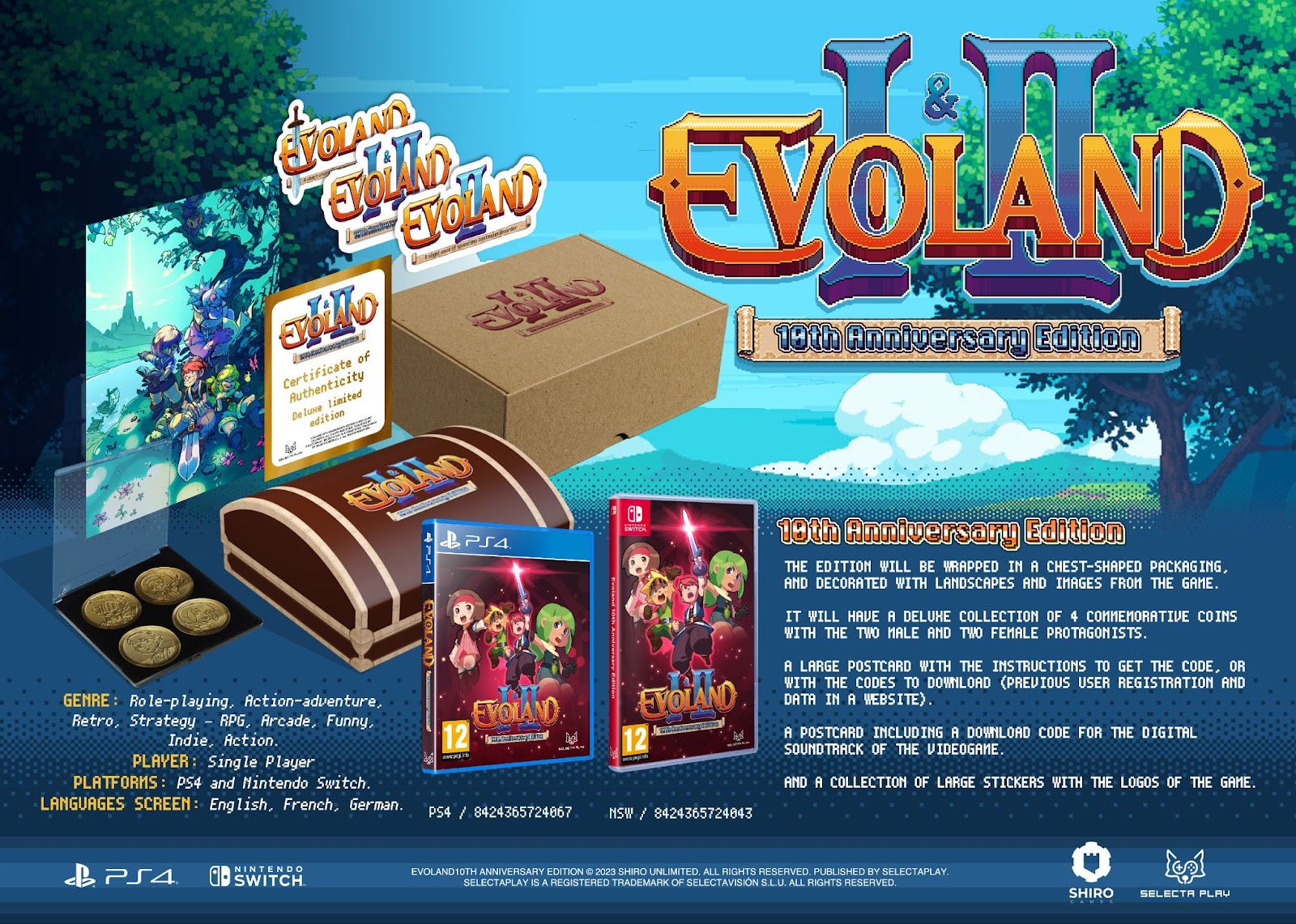 Evoland 10th Anniversary Edition contenuti