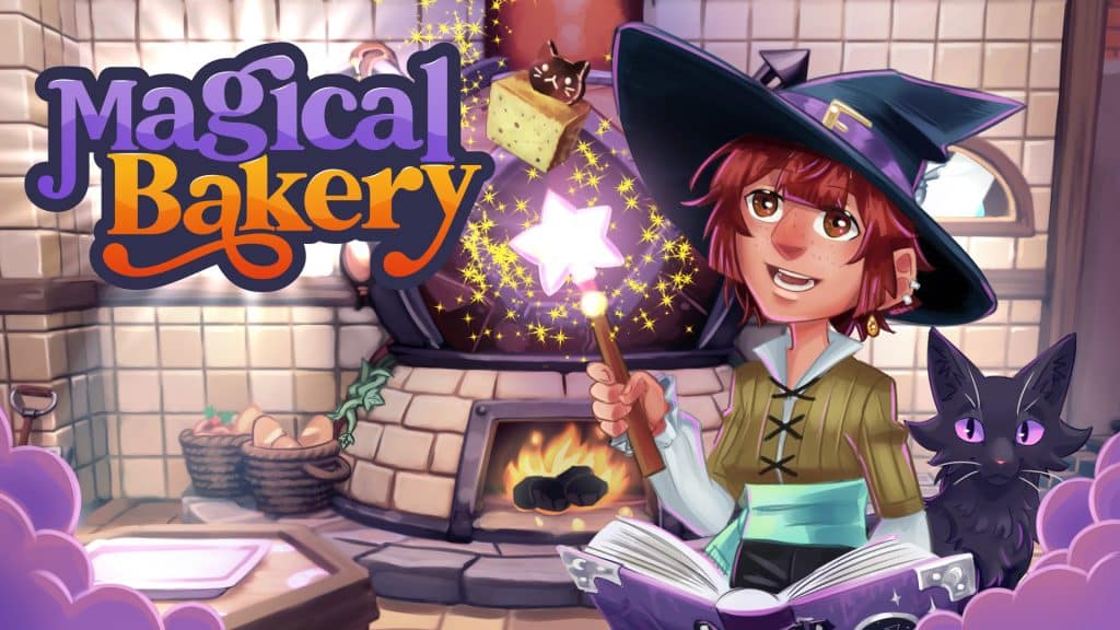 Schermata principale e titolo di magical bakery