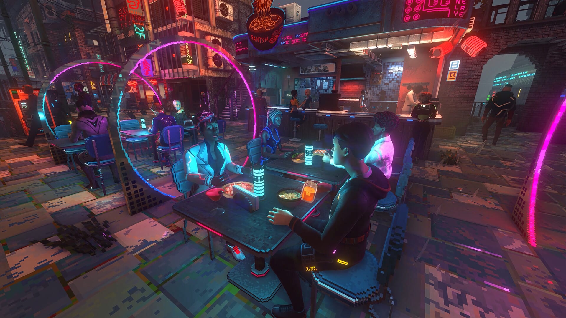 Nivalis nights, la città cyberpunk del gioco