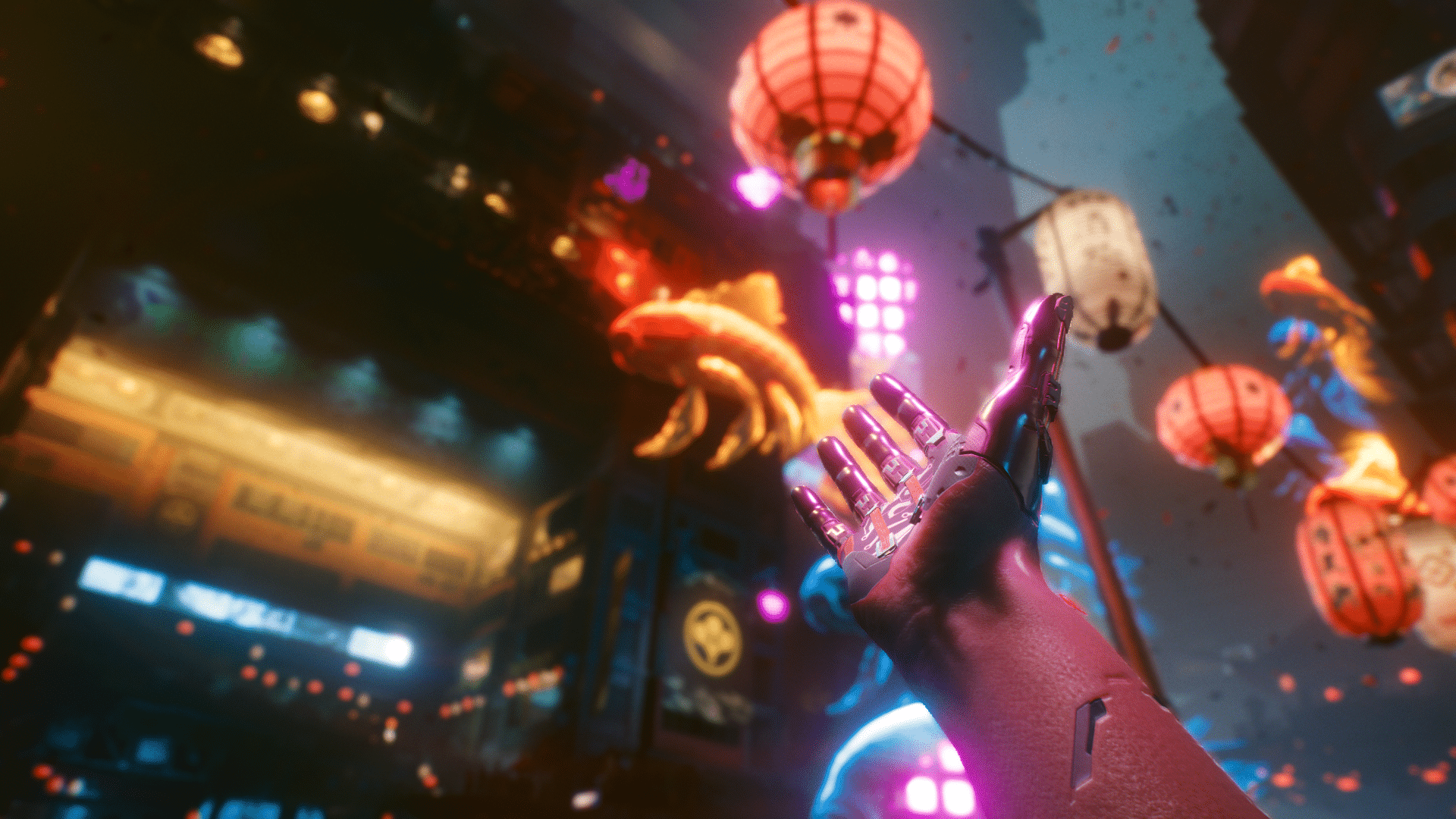 Cyberpunk 2077, immagine del gioco a night city